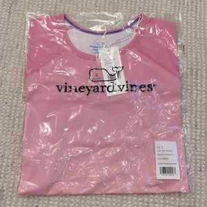 Girls vineyard vines pink ombré performance tee, size L(14) - nwt